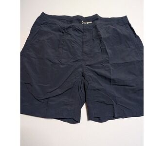 The North Face Mens XL Navy Blue Nylon Hiking Board Shorts Elastic Waist RN61661